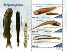 SIERRA LEONE- 2022 10- DEEP SEA FISHES 3V