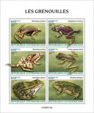 2023 01- CENTRAL AFRICAN- FROGS  6V