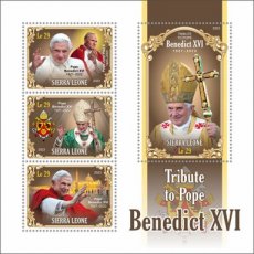 2023 03- SIERRA LEONE- POPE BENEDICT XVI  3V