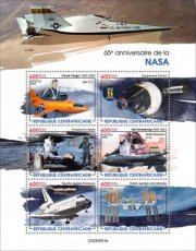 2024 02- CENTRAL AFRICAN- NASA 65TH  6V