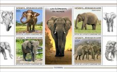 GUINEA- 2023 07- ELEPHANTS OF WORLD  4V
