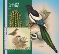 LIBERIA- 2023 08- CACTUS & BIRDS I  1V