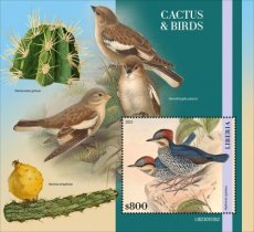 LIBERIA- 2023 08- CACTUS & BIRDS II  1V