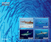 PALAU-2019/016 SHARKS OF PALAU  4V