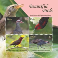 PALAU-2018/10- BEAUTIFUL BIRDS  4V